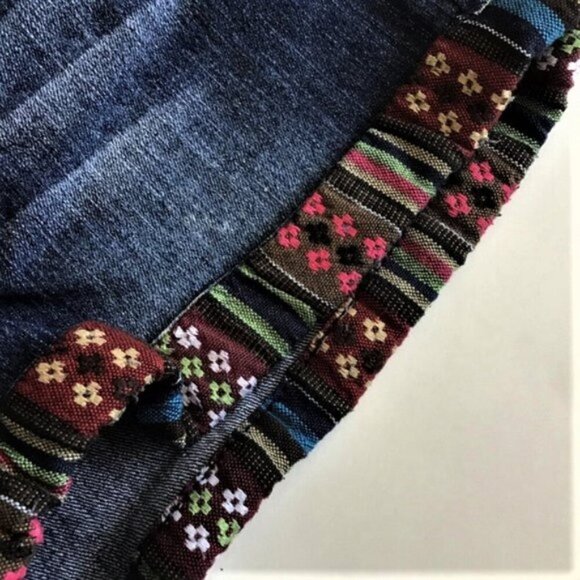 O.S.C. BOHO DENIM JEAN SHORTS - Picture 7 of 9